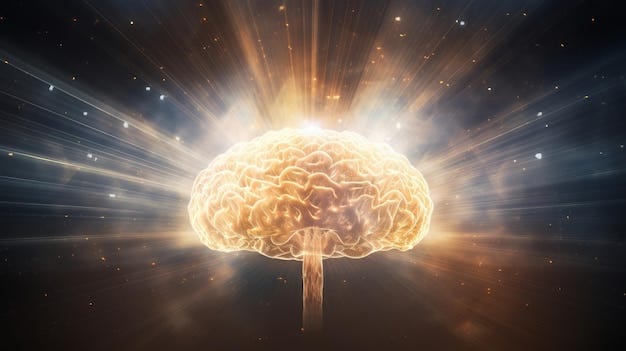 Abstract image of light rays emanating from a brain depicting mental enlightenment | Premium AI-generated image Abstract image of light rays emanating from a brain depicting mental enlightenment | Premium AI-generated image