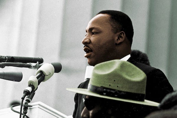 Martin Luther King Jr. delivers his 'I Have a Dream Speech,' Lincoln Memorial in Washington, D.C.