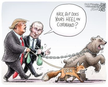 Political Cartoon U.S. Trump Fox News Media Putin Russia | The Week