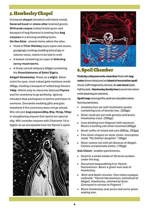 A set of pages from the revised Abigail's Wedding