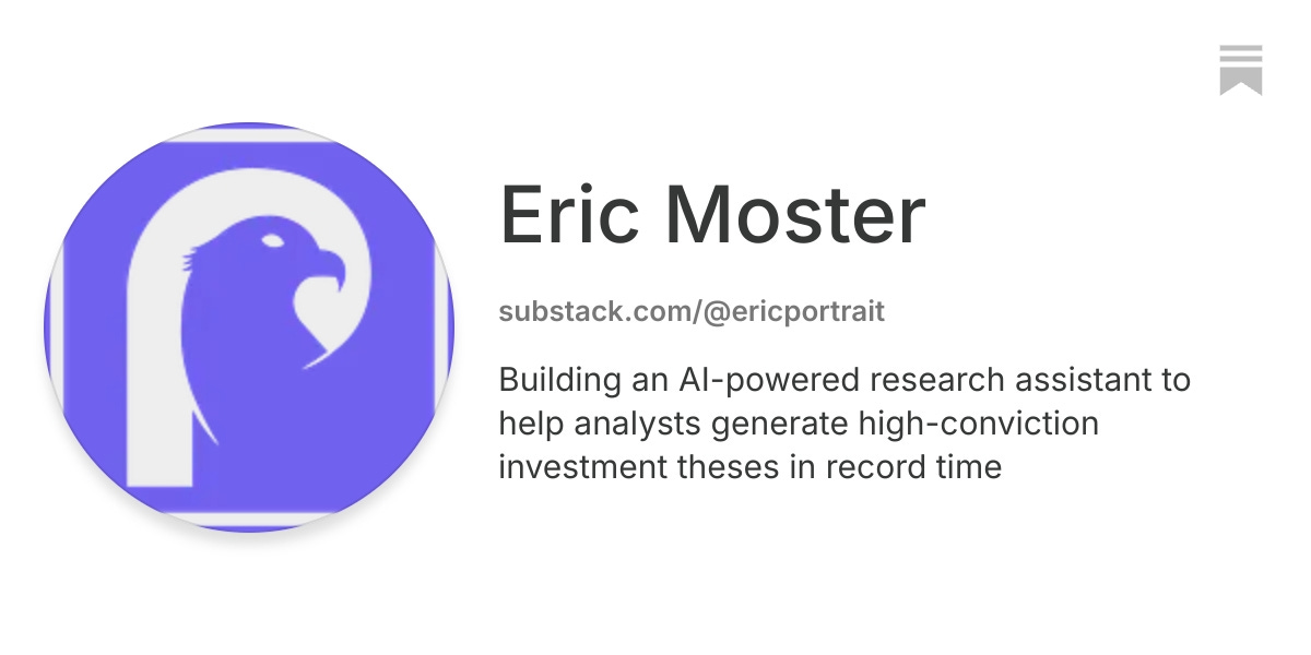 Eric Moster | Substack