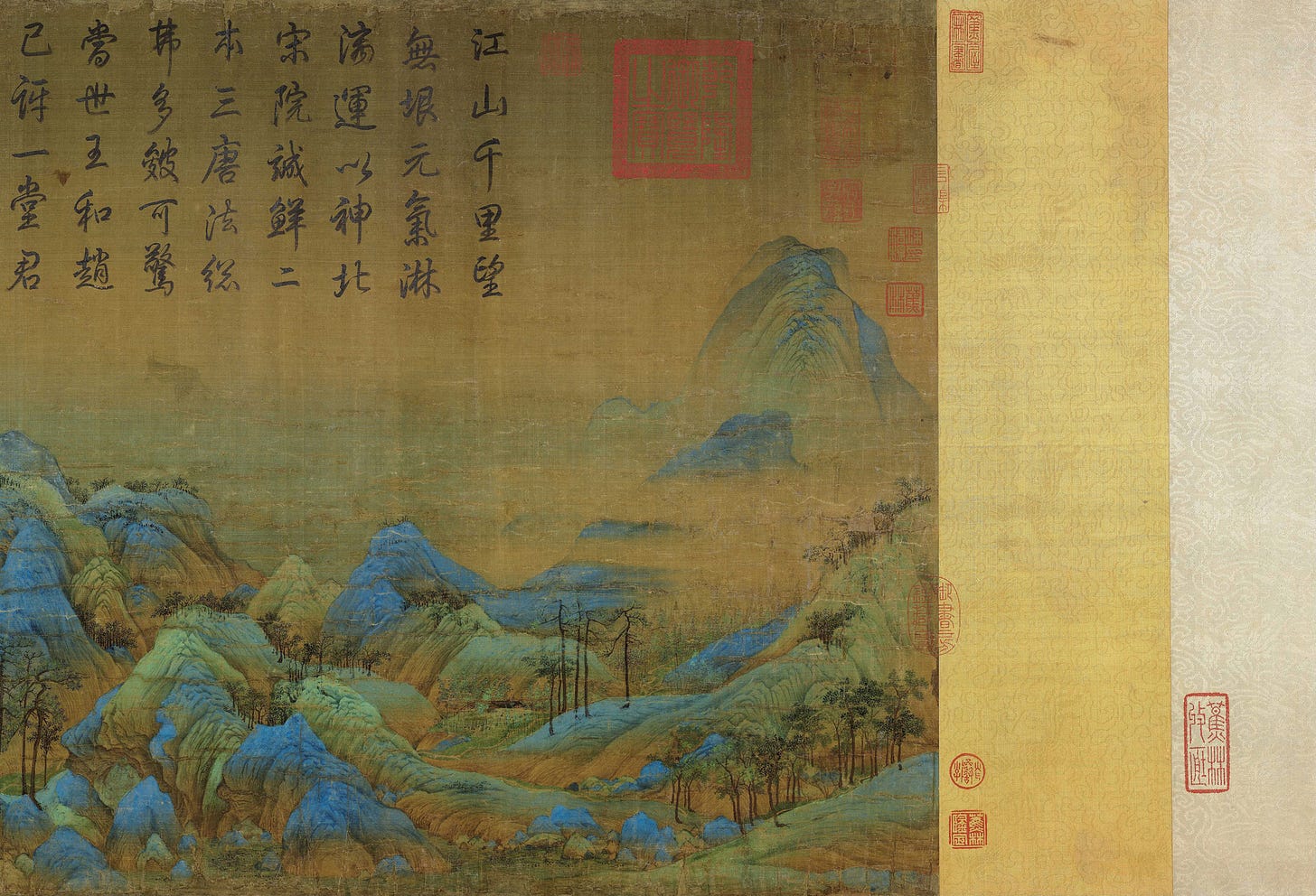 blue and green mountain landscape blue and green mountain landscape