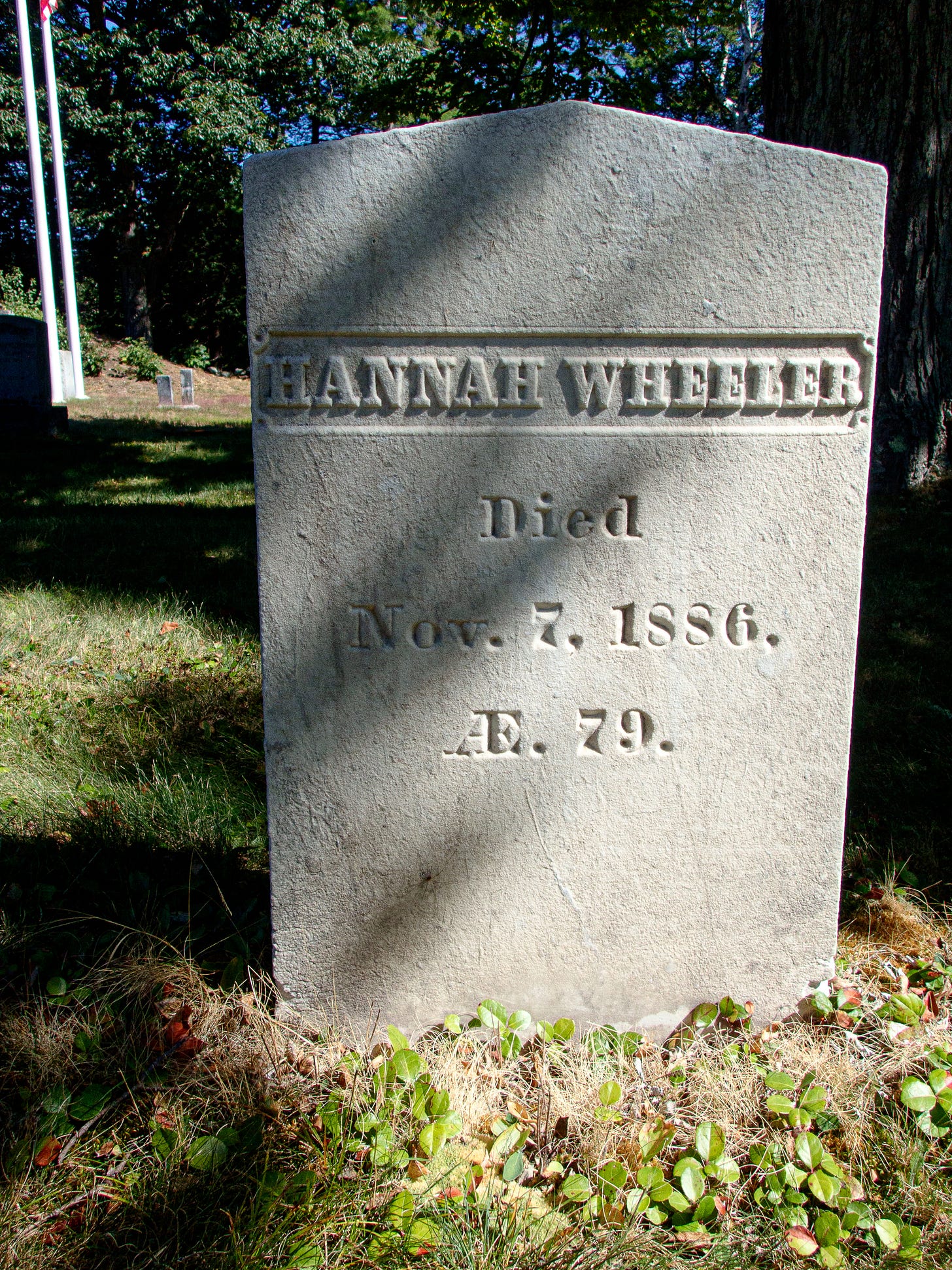 Hannah Wheeler gravestone