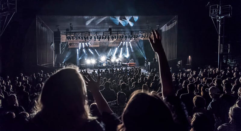 Photo of concert and fans