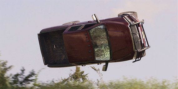 Walker truck flipping down a hill 1.17 Walker truck flipping down a hill 1.17