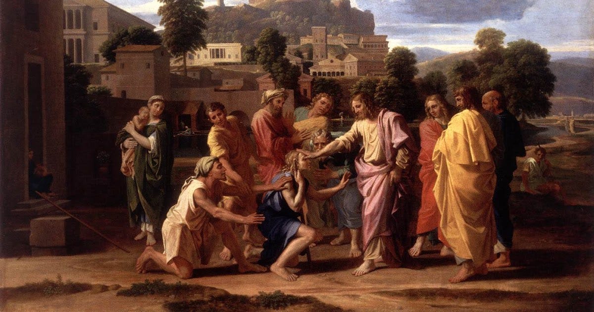Jesus heals a blind man a blind beggar outside jericho cries out to ...