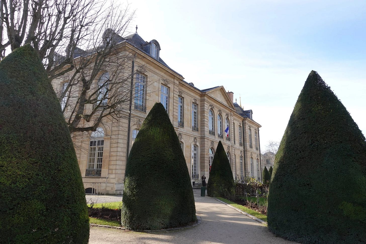 Geometric French Gardens at the Musée Rodin in Paris, France Geometric French Gardens at the Musée Rodin in Paris, France