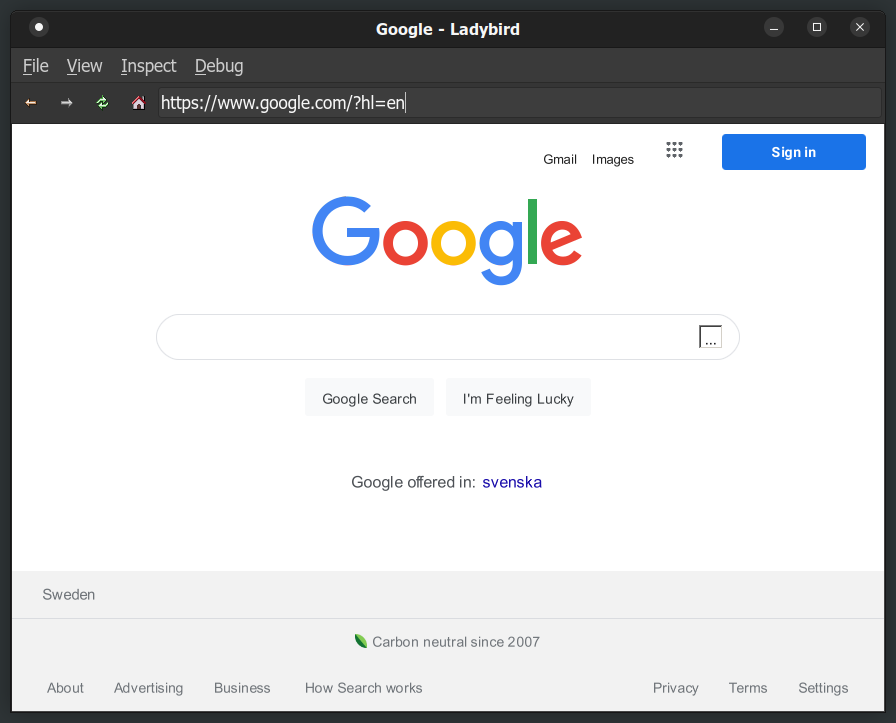 New screenshot of Google looking very good in the Ladybird browser. New screenshot of Google looking very good in the Ladybird browser.