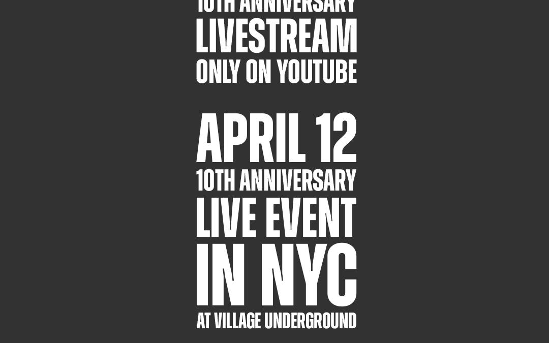 Fifth Column's 10th Anniversary Celebrations!