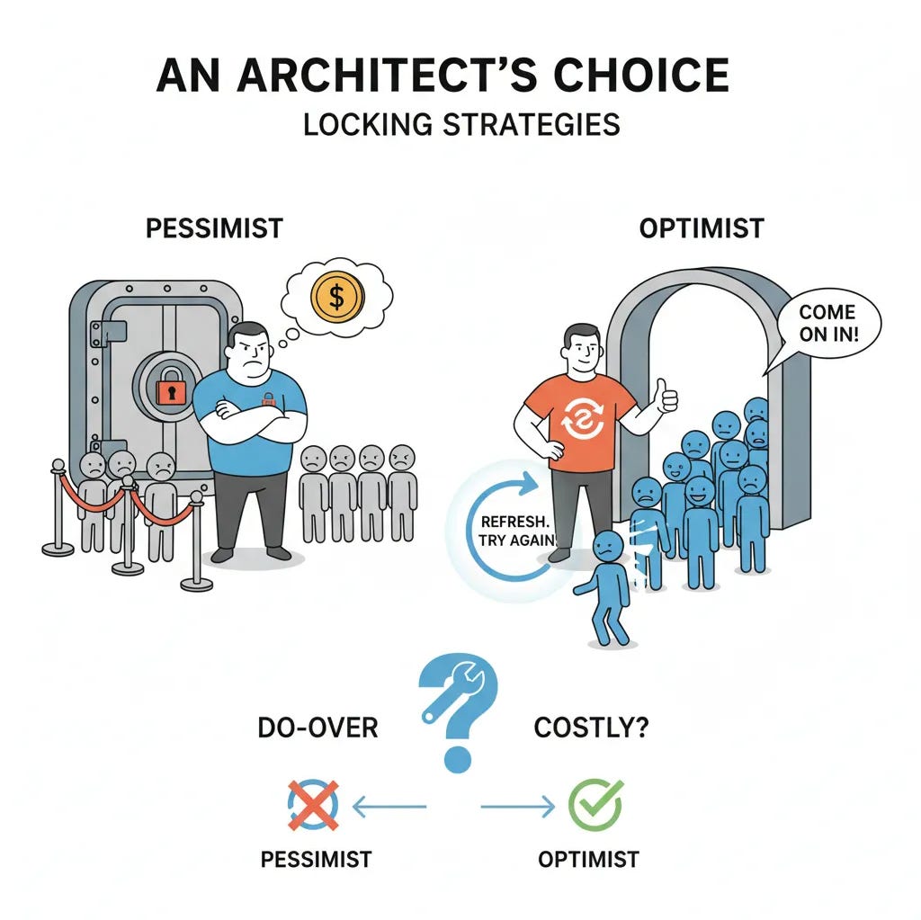 An Architect's Choice #08 : Optimistic vs. Pessimistic Locking: A ...