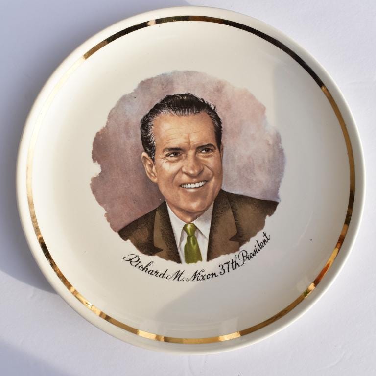 Round Commemorative Plate of President Nixon 37th President at 1stDibs | commemorative  plates, presidential plates, president plates value