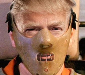 Donald Trump looking like Hannibal Lecter