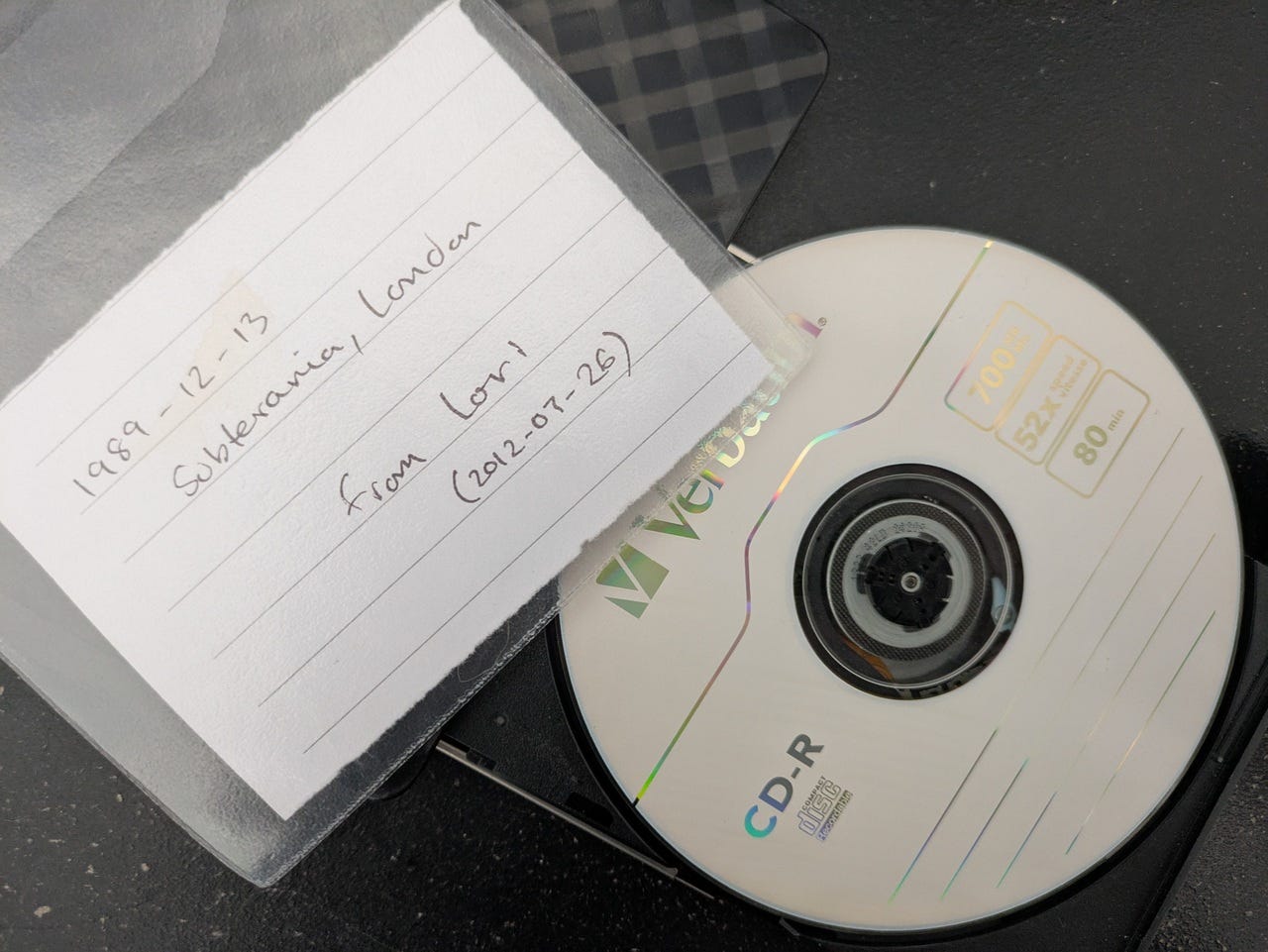 CDR of Galaxie 500 at Subterania in 1989