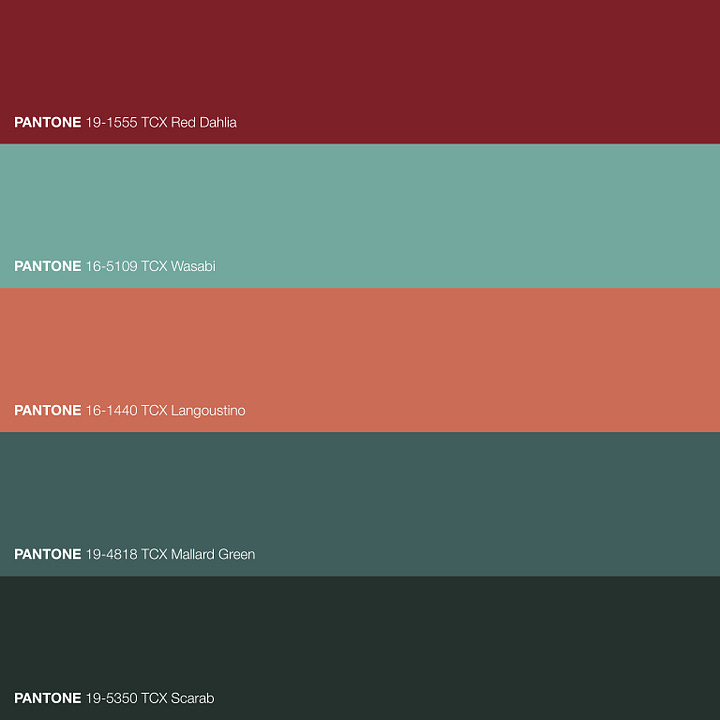 Colour palette pulled from an AI-generated tapestry
