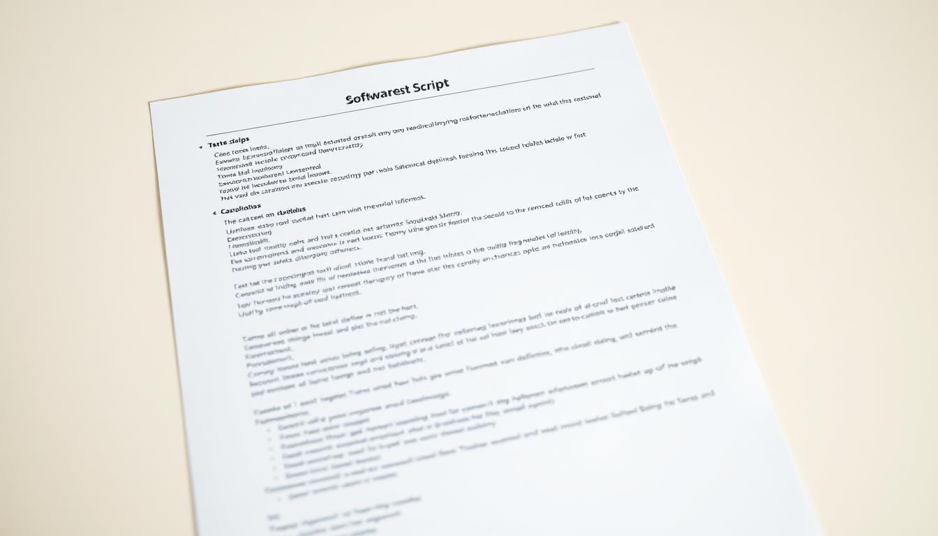 Test Script Design Example