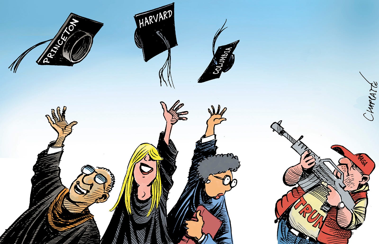 The war on academic freedom - Chappatte Cartoons