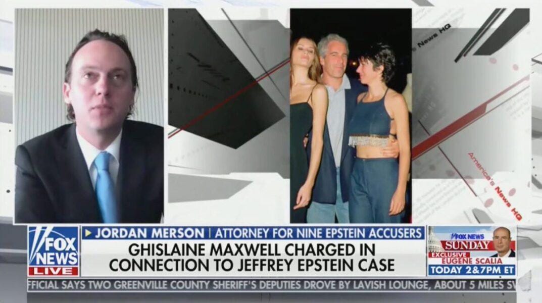 Fox News crops Donald Trump out of Jeffrey Epstein photo with Melania Trump and Ghislaine Maxwell. Fox News crops Donald Trump out of Jeffrey Epstein photo with Melania Trump and Ghislaine Maxwell.