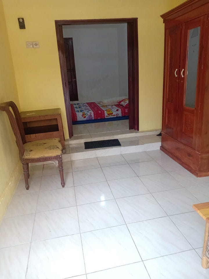 Photos of a two bedrooms, one toilet house in Indonesia.