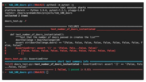 Image of console showing passing test