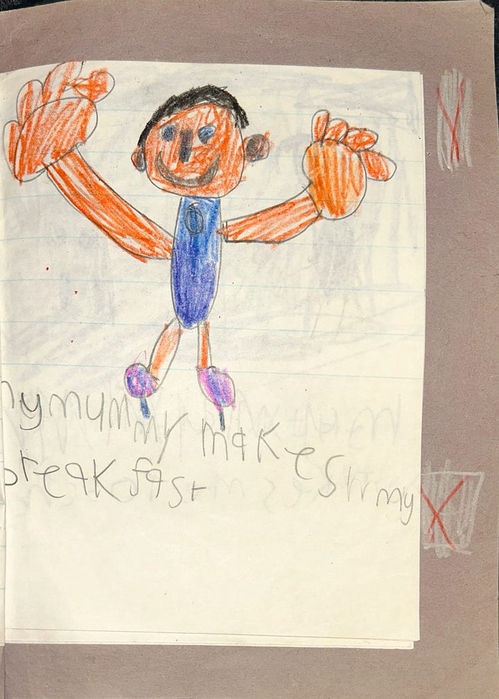A little illustrated story for my mum, Steven Light aged 4.
