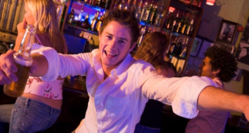 sober drunk man