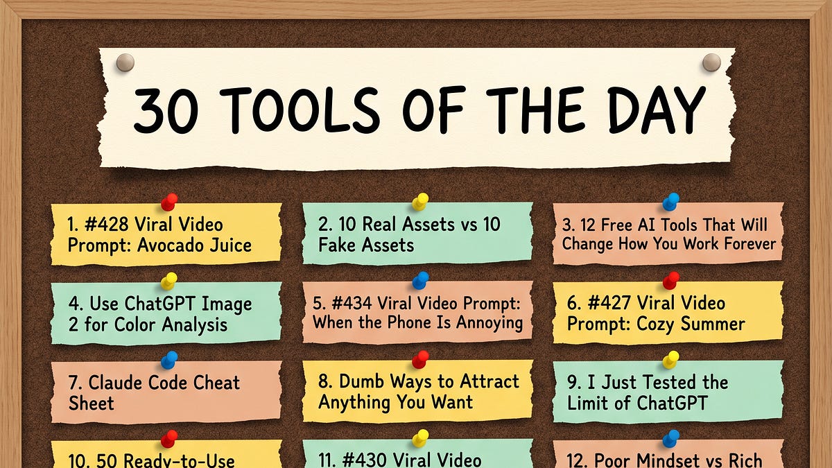 Toops Tips 30 TOP VIRAL AI TOOLS & TIPS TODAY (24-29 APRIL 2026)