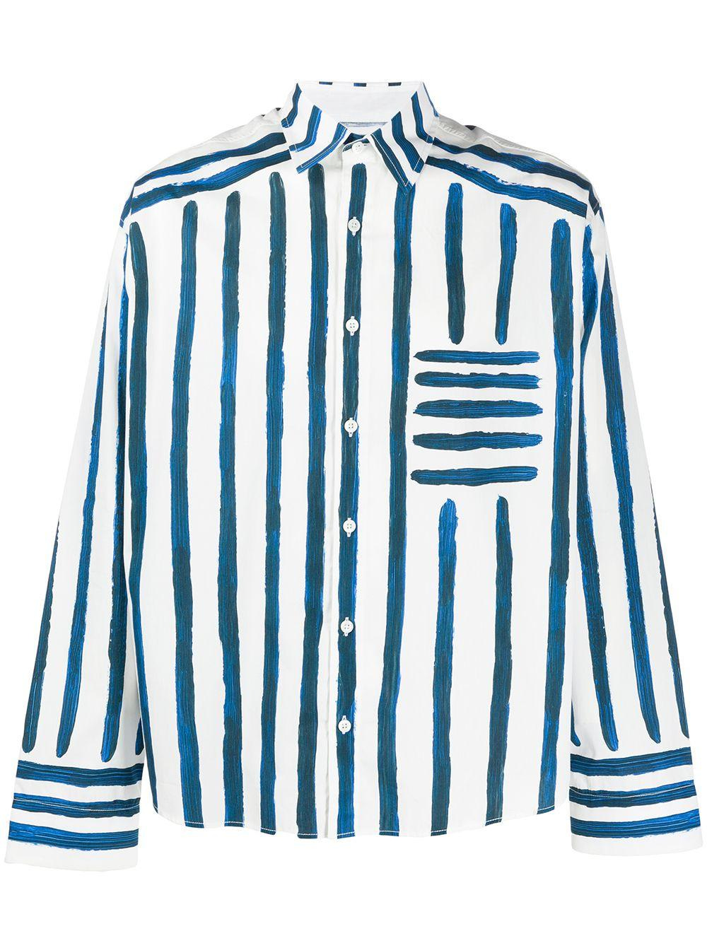 Chemise à rayures Peinture Jacquemus pour homme en coloris Blanc | Lyst
