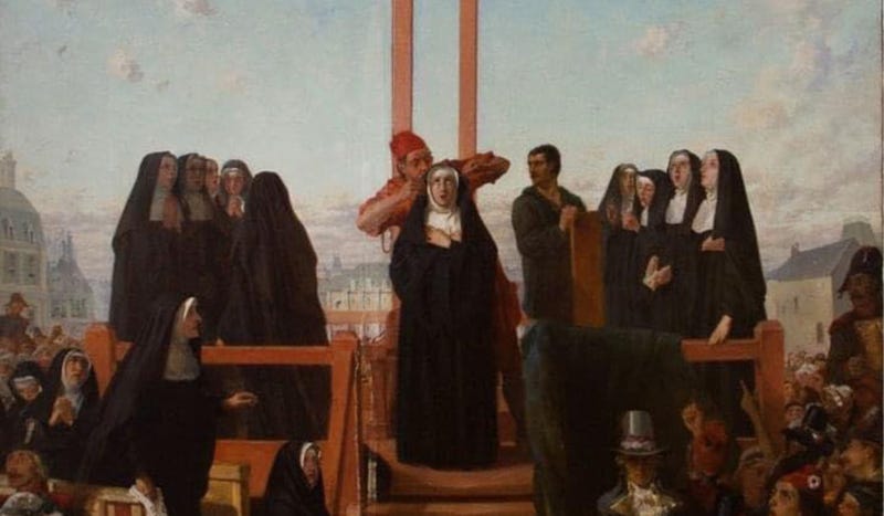 Nuns murdered during the French Revolution.