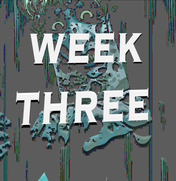 May be a graphic of text that says 'W WEEK THREE'
