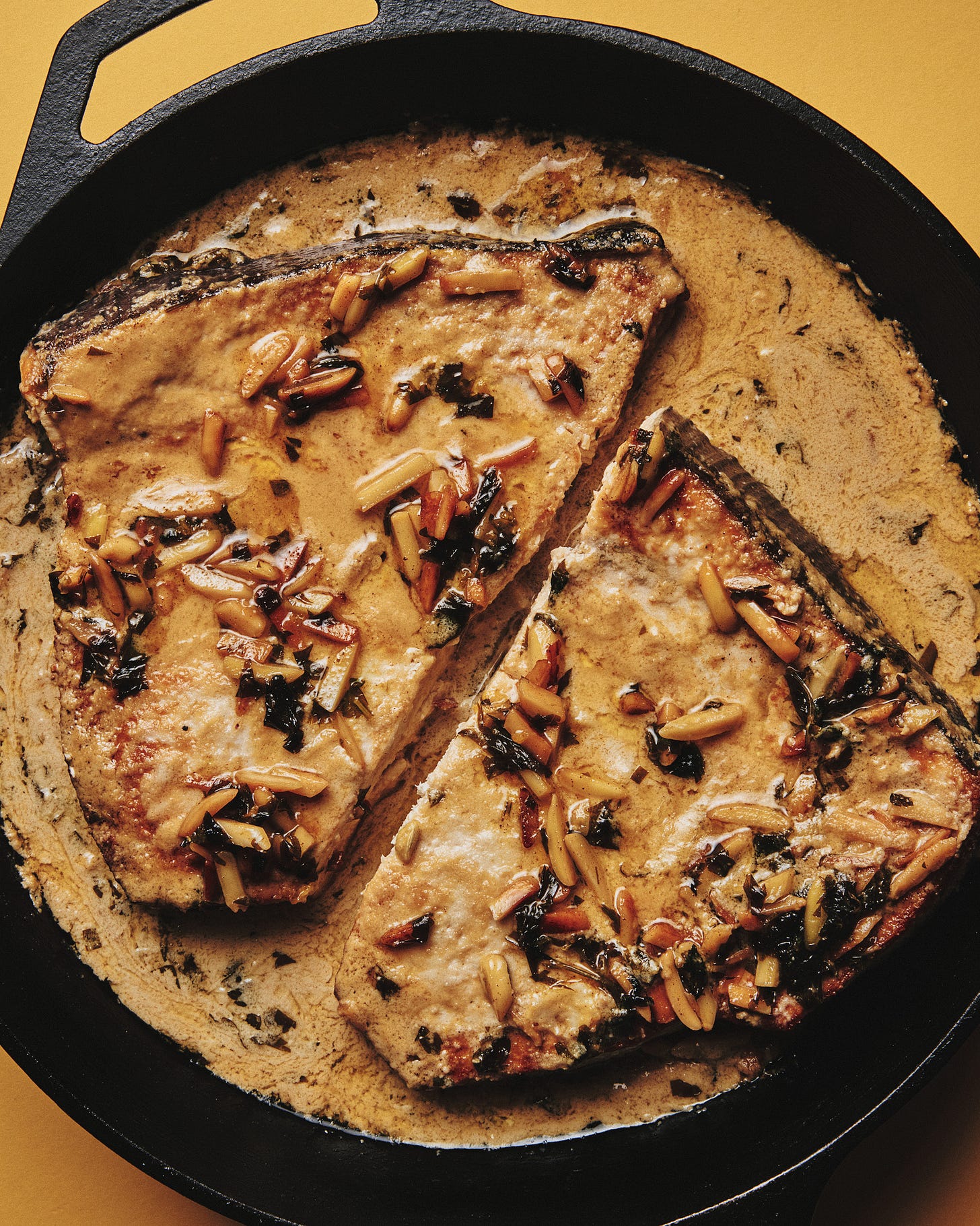 Tahini-roasted fish recipe from Hello Home Cooking by Ham El-Waylly