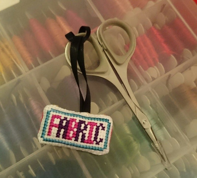 cross stitch scissor fob cross stitch scissor fob