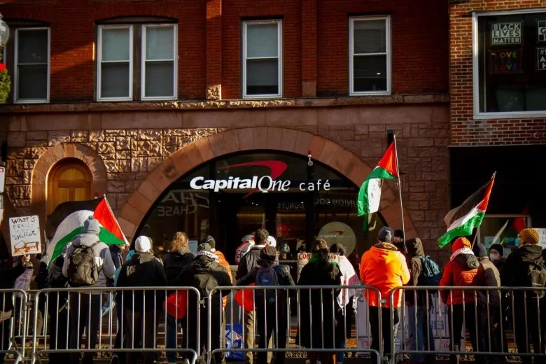 Capital One Bank provides Israeli weapons