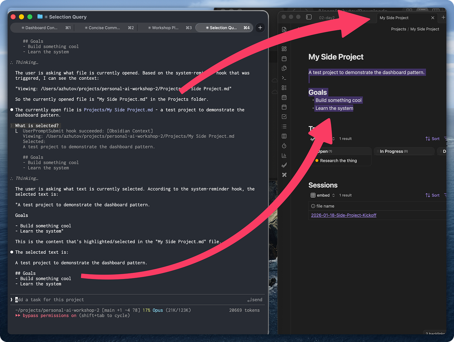 Claude Code Extension for Obsidian