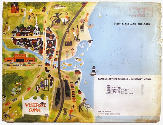 Envelope from the Famous Artists School