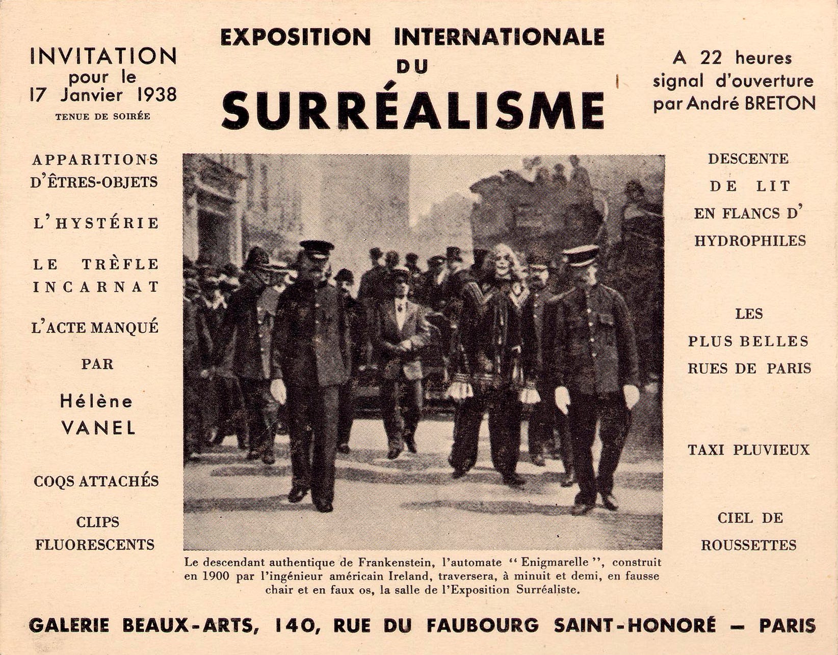 Staging the Unconscious: L'Exposition Internationale du Surréalisme