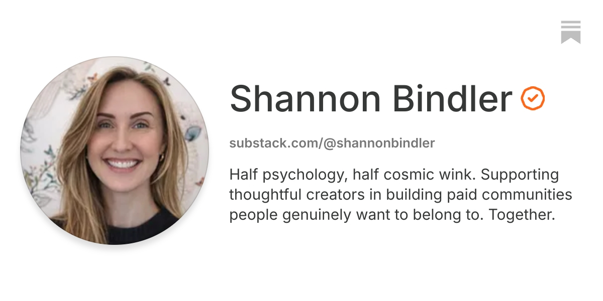 Shannon Bindler | Substack