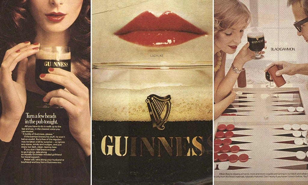 Here come the Guinness girls: The retro 1970s advertisements meant to get  ladies to go for an LBD (that's Little Black Drink) | Daily Mail Online