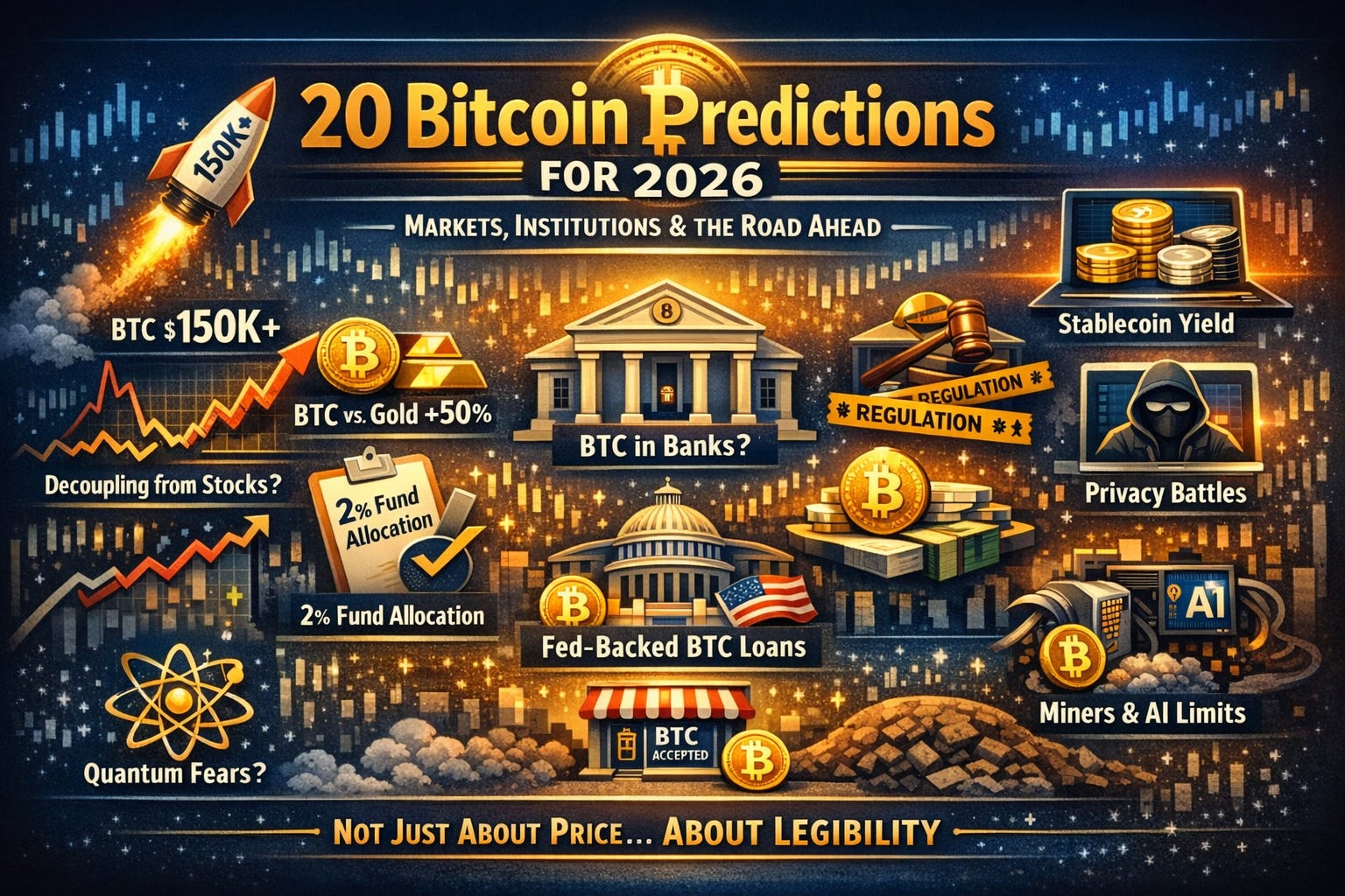 20 Bitcoin Predictions for 2026: When Markets, Institutions, and Narratives  Break