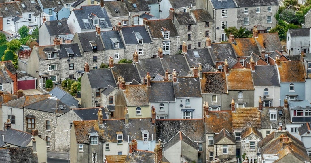 aerial view of houses