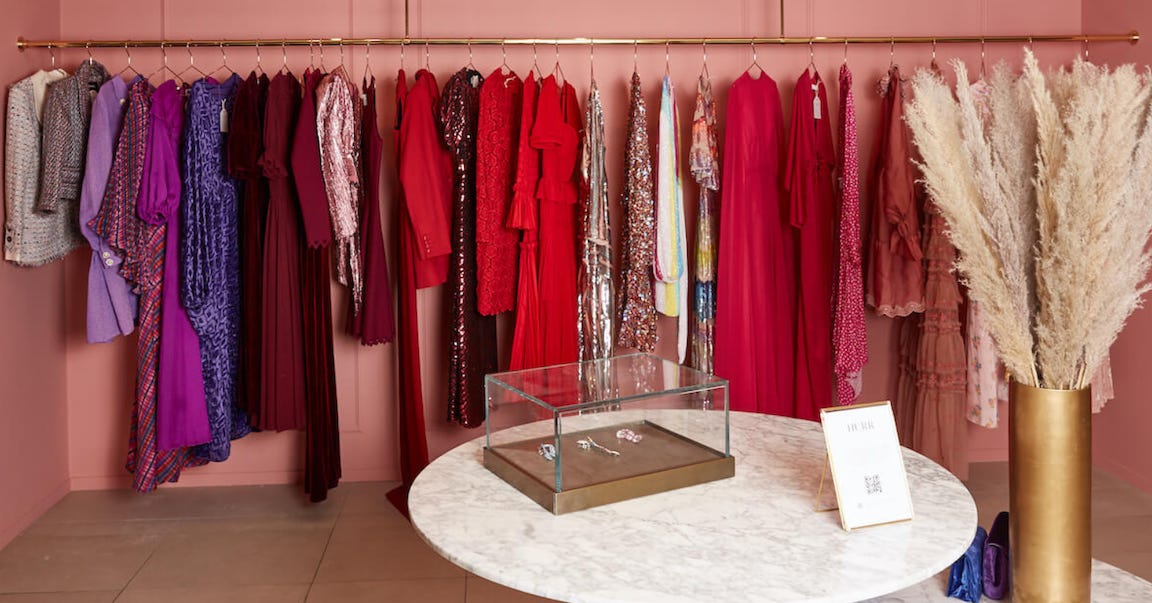 A rack of rental clothes A rack of rental clothes