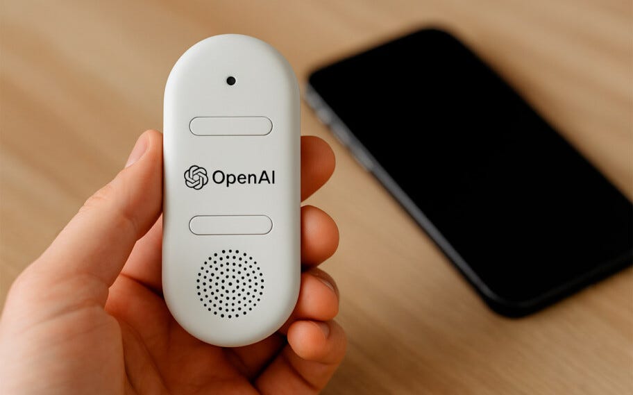 dispositivo openai device conceito iphone
