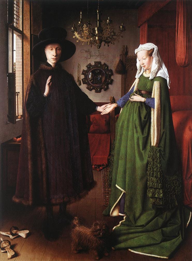van Eyck Arnolfini Portrait symbols van Eyck Arnolfini Portrait symbols