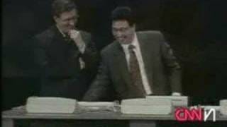 Windows 98 crashes during a live presentation by Bill Gates