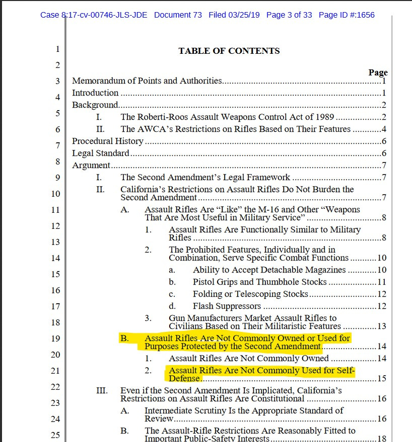 Screen grab of CA's Motion For Summary Judgement Screen grab of CA's Motion For Summary Judgement