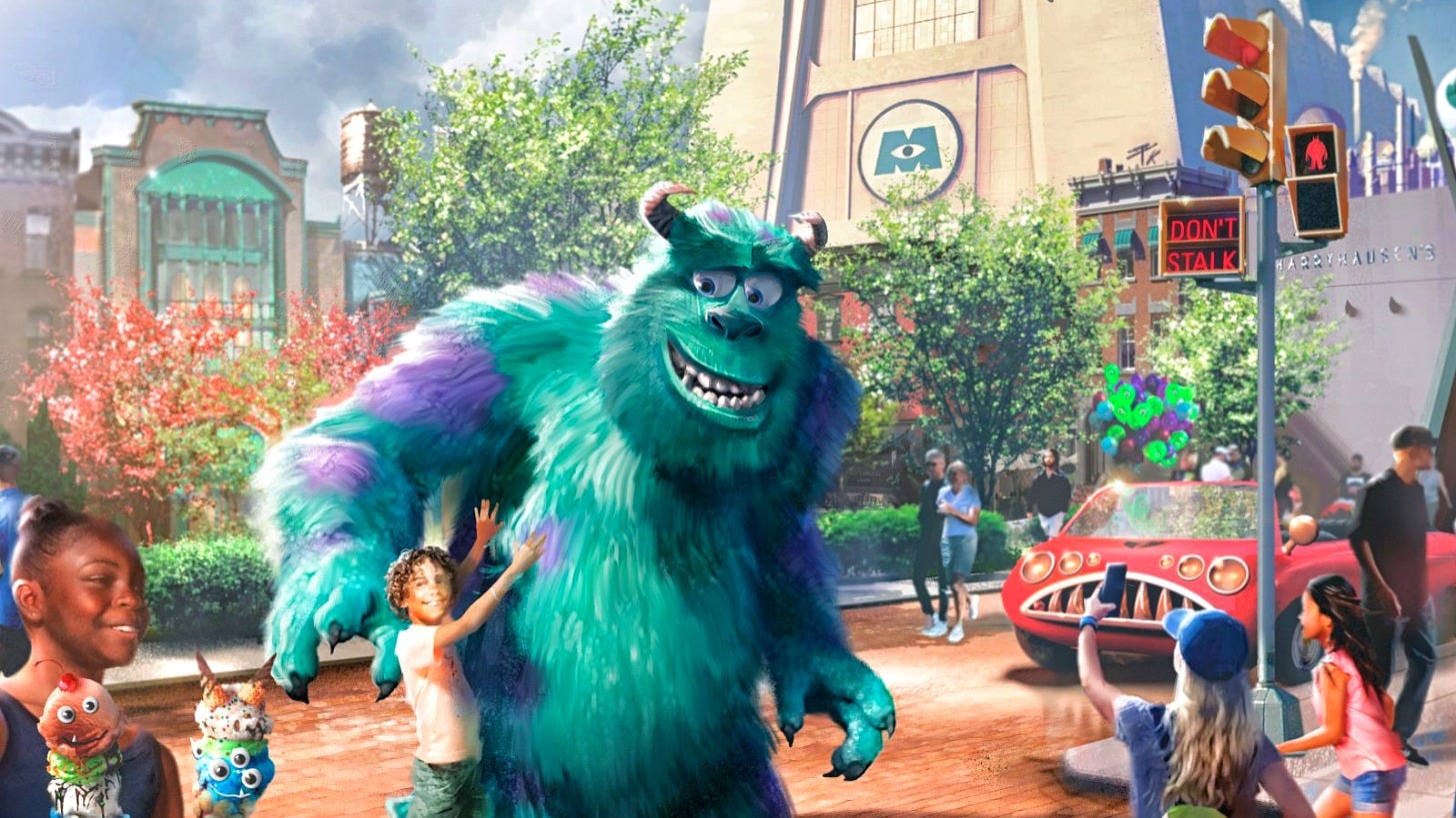 Concept art of Sulley in Monstropolis at Disney's Hollywood Studios. Image: Disney Concept art of Sulley in Monstropolis at Disney's Hollywood Studios. Image: Disney