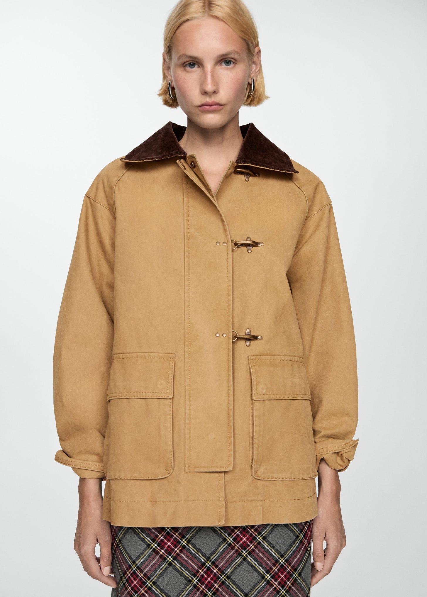 Pockets cotton parka - Medium plane