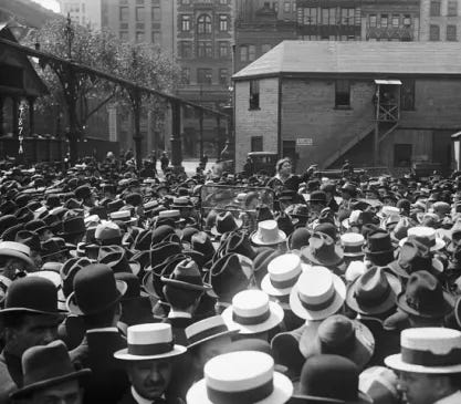 Emma Goldman addressing a crowd at Union Square New York circa 1916 Emma Goldman addressing a crowd at Union Square New York circa 1916
