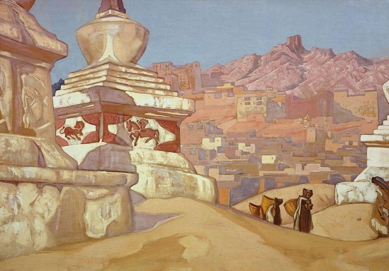  Nicolas Roerich — Le cheval du bonheur. Série Maitreya (1925)