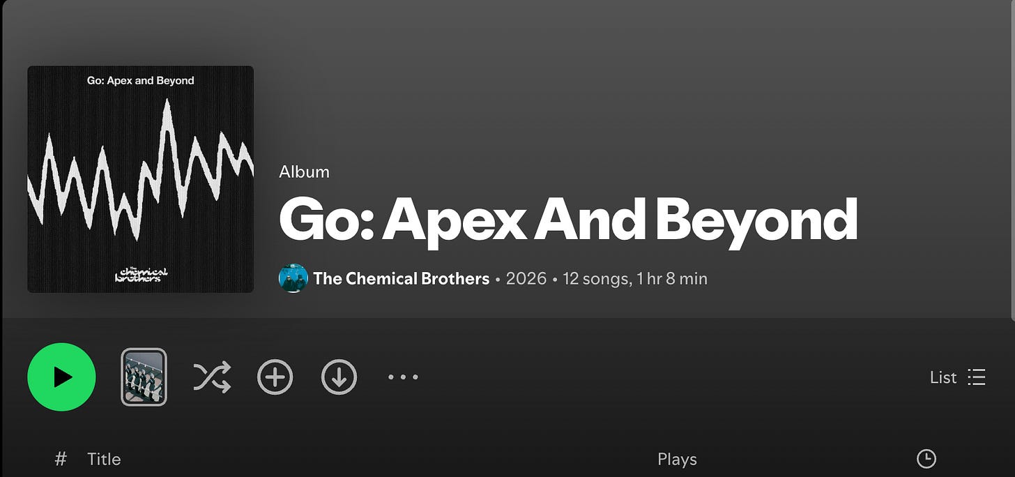 Go: Apex And Beyond, surfaced in my Spotify Release Radar