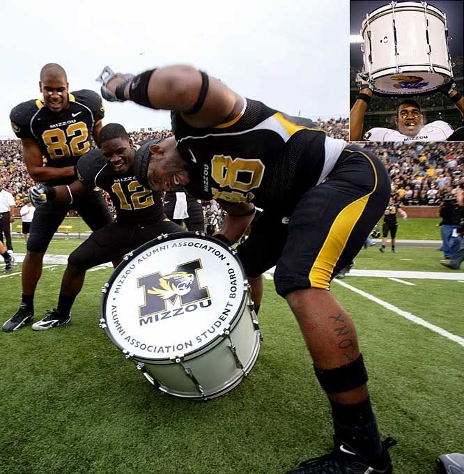 Indian War Drum Border War Kansas Jayhawks vs. Missouri Tigers Trophy  introduced in 1937.